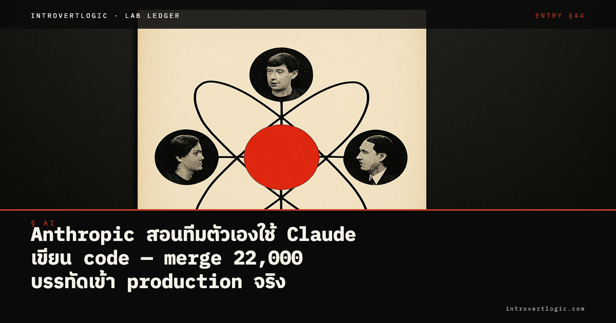 Anthropic สอนทีมตัวเองใช้ Claude เขียน code — merge 22,000 บรรทัดเข้า production จริง