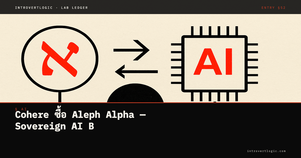 Cohere ซื้อ Aleph Alpha — Sovereign AI มูลค่า $20B ที่ยุโรปตีกลับ