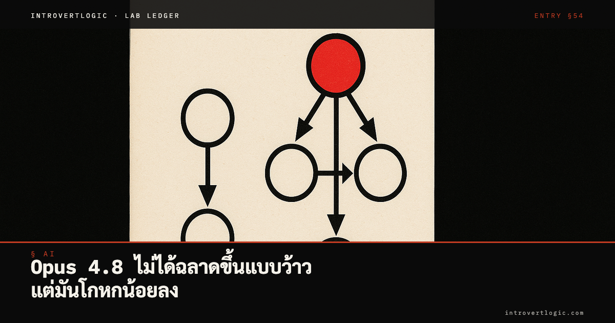 Opus 4.8 ไม่ได้ฉลาดขึ้นแบบว้าว แต่มันโกหกน้อยลง