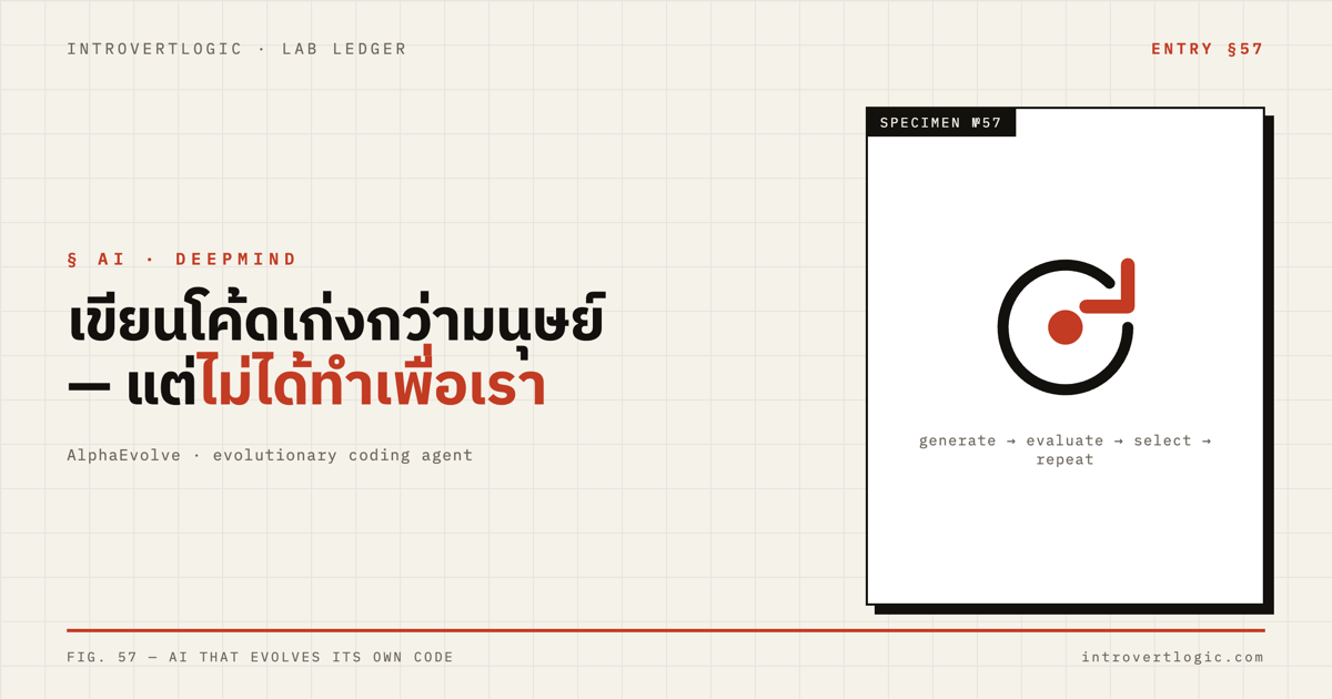 Google สร้าง agent ที่ optimize algorithm ได้เอง — non-coder ได้อะไร?